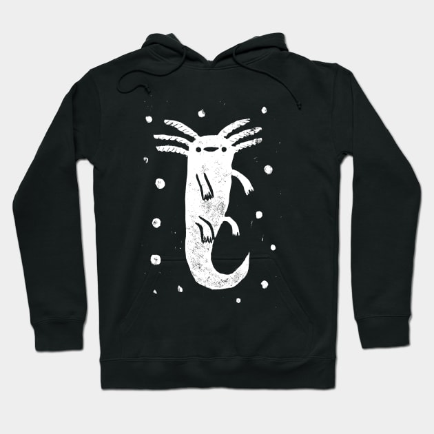 Axolotl Print Hoodie by Sophie Corrigan